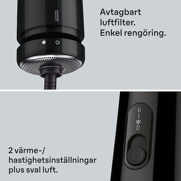 Ionic Air Styler 700 W, 2 lämpöasetusta, 2 lisäosaa