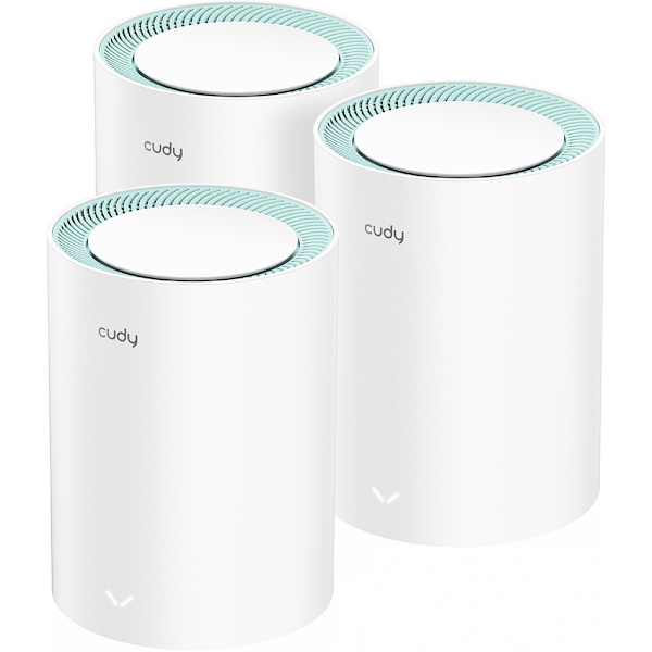 CUDY Mesh Solution M1300 3-pk AC1200 Gigabit Valkoinen