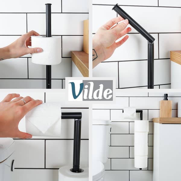 Musta teräs wc-paperiteline, 46,5 cm