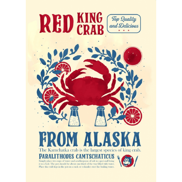 Crab Kitchen Print - 21x30 cm