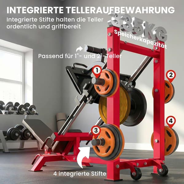 Benpressmaskin – Justerbart ryggstöd, stålram