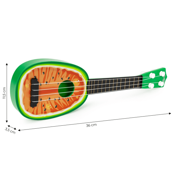 Ukulele guitar til børn, fire strenge, vandmelon