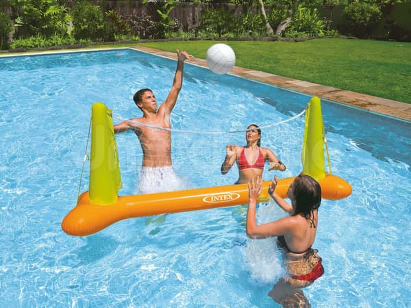 Uppblåsbart volleybollset flytande poolnät INTEX 56508
