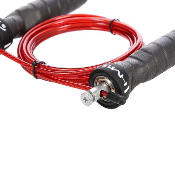 Speed ​​Jump Rope, Justerbar Længde, Sort/Rød