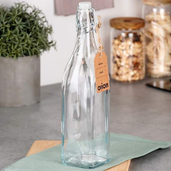 Flaska med clipsglas 1 l