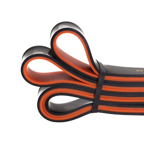 Træningsbånd, sort-orange, modstandstræning