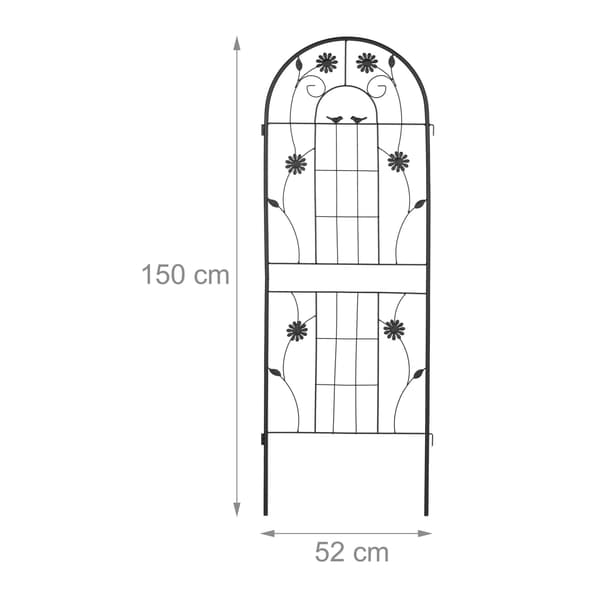 Spaljé 150 cm set om 2 svarta