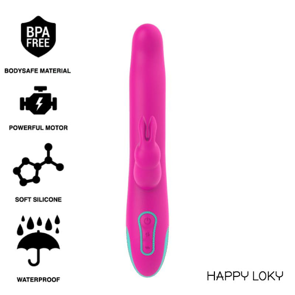 Happy Loky - Pluto Rabbit Vibrator & Rotator Watchme Wireless Technology -yhteensopiva