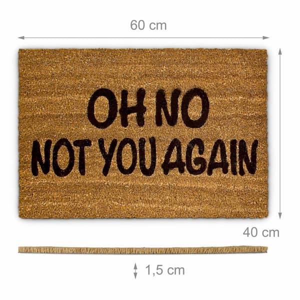 Dørmåtte kokosfiber "Åh nej..."