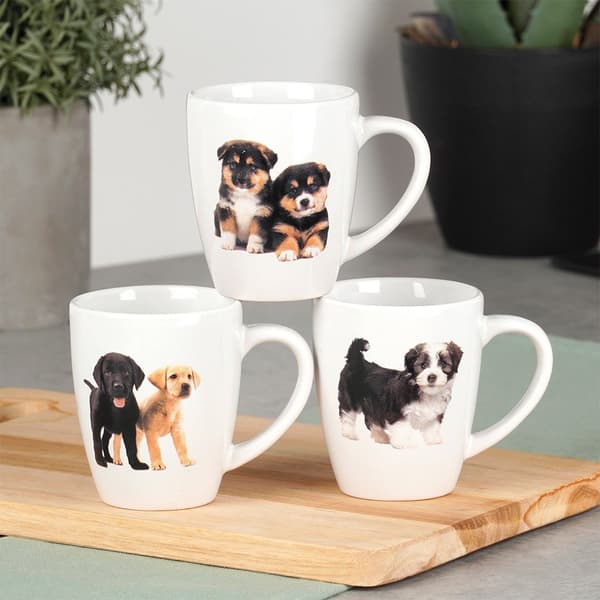 Keramiske krus hunde 220 ml 3 stk.