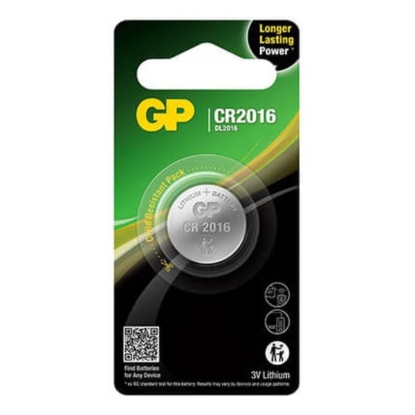 GP Lithium Coin Cell CR2016 1 kpl