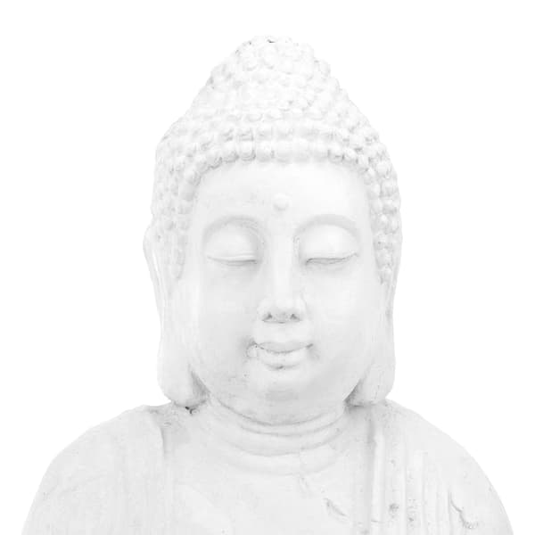 Valkoinen Buddha-figuuri 70 cm