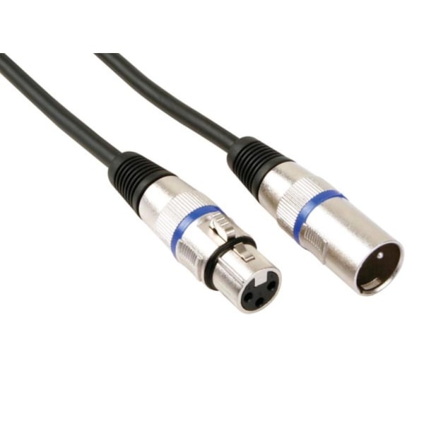 Xlr Kabel - Xlr Han Til Xlr Hun - 1 M - Sort