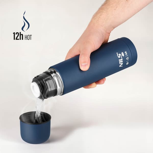 Termokande 500ml, blå, ideel til rejser
