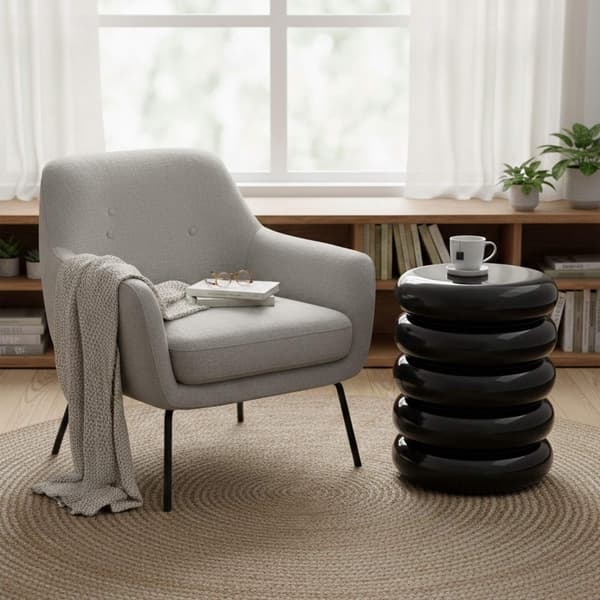 Bubble Design Iron -sivupöytä ja jakkara