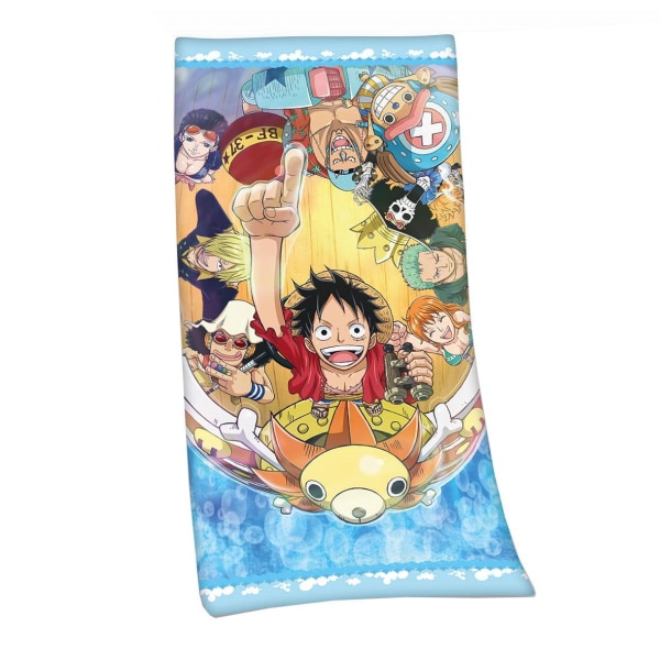 One Piece Velour Håndklæde Straw Hat Pirates 75 x 150 cm