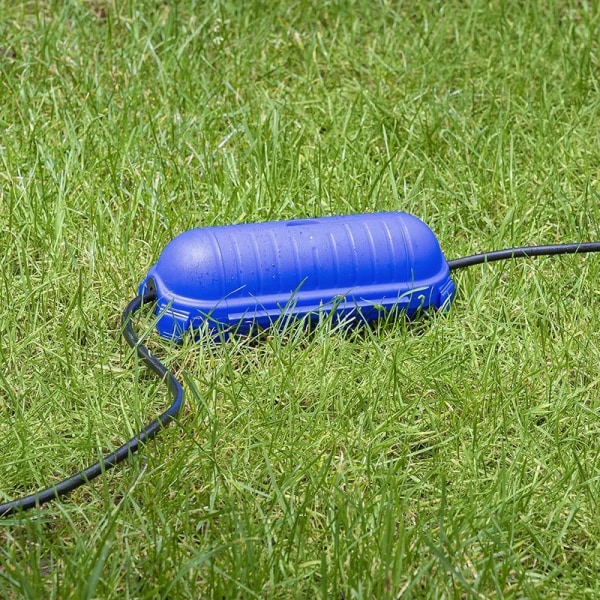 Pengeskab til Schuko stik og kobling blå