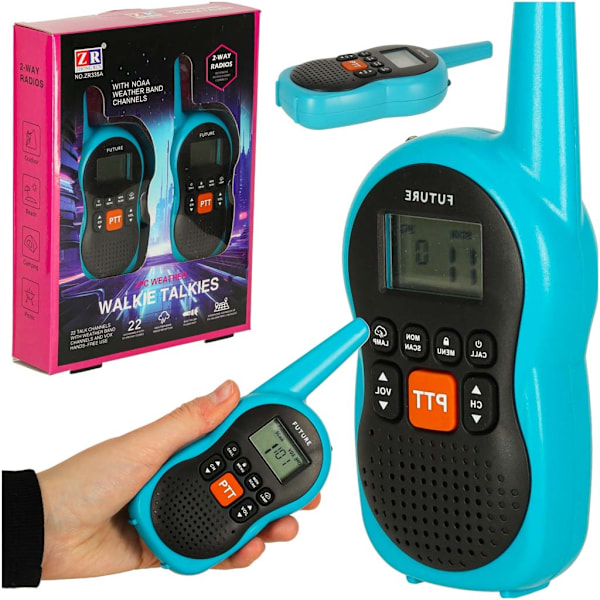Walkie Talkie walkie talkies til børn 3 km rækkevidde sæt med 2 stk.