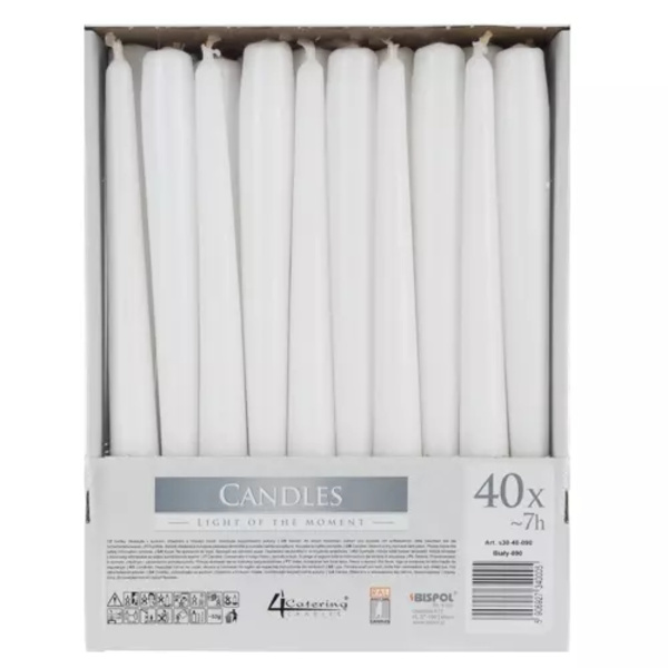 Kon ljus vit - set om 40 st