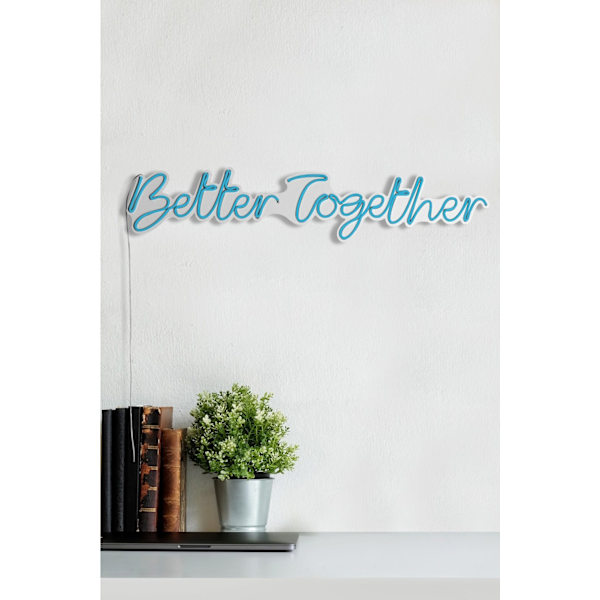Dekorativ Plast Led Belysning Better Together - Blå