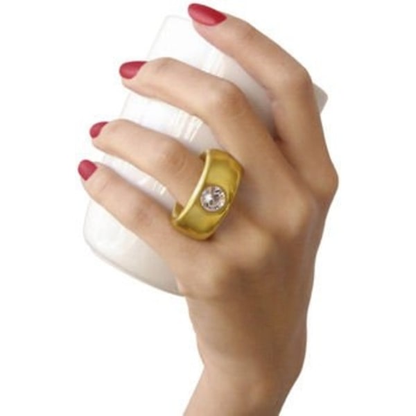 Ringkrus hvid - gylden ring