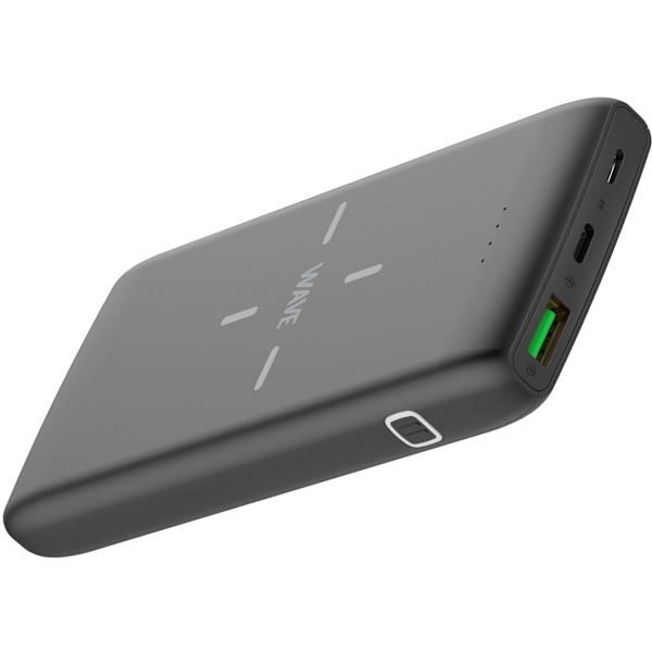 Wave QiPower - varavirtalähde, 10 000 mAh, musta