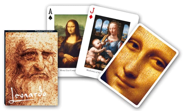 Leonardo da Vinci spillekort, 54 unikke designs