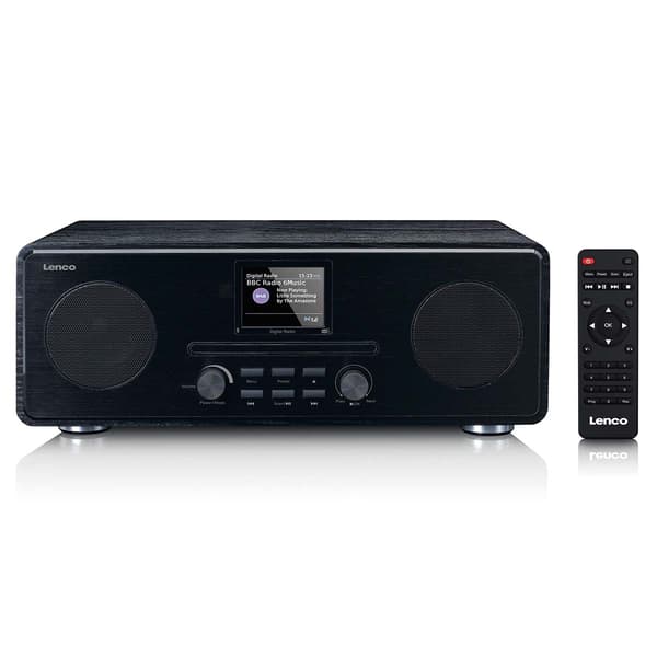 DAB+ FM-radio med CD MP3-afspiller Bluetooth Sort