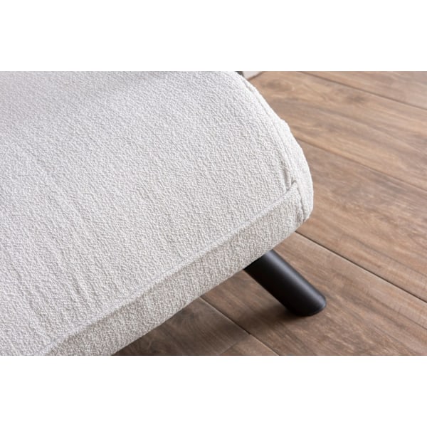 1-sædet sovesofa Sando Single - Teddy stof - Hvid