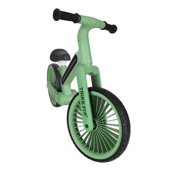 Børnebalancecykel med LED-lys, grøn, 12 tommer