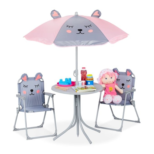 Camping Sittgrupp för barn med parasoll