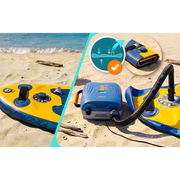 Elektrisk SUP-pumpe, 12V bilstrøm, 6 dyser, 20 PSI