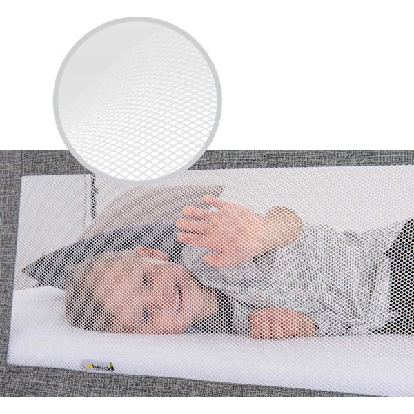 Hauck Sleep'n Safe Plus XL - säkerhetskant, Melange Grey