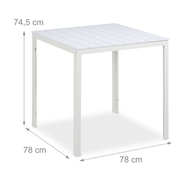 Rundt havebord i rattan look
