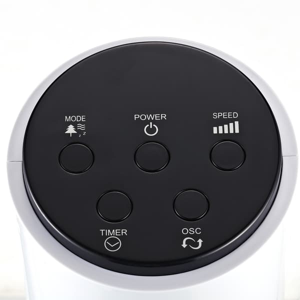 Tower Ventilator 70° Oscillerende Piedestal Ventilator 96Cm 45W 3 Modes Abs Plast Hvid+Sort