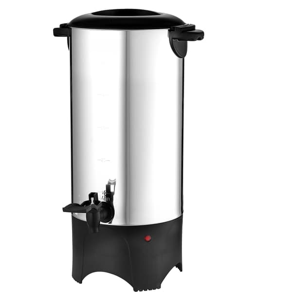 Kommersiell kaffeurna, 50-koppars 7,4 l rostfritt stål
