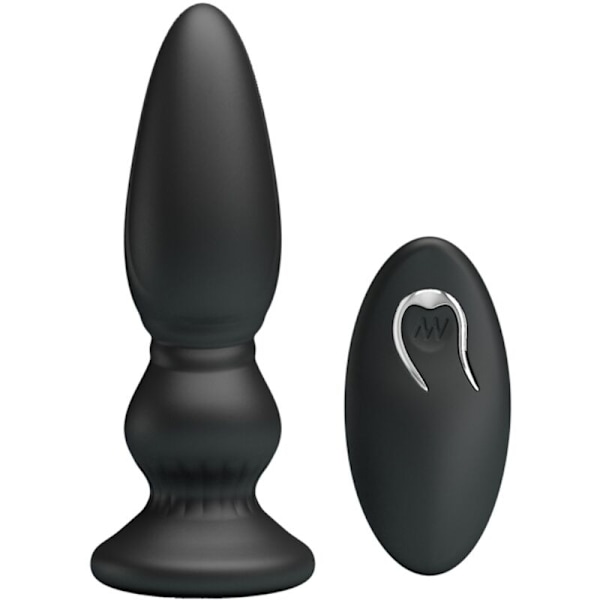 Mr Play - Kraftig Vibrator Fjernbetjening Anal Stik Sort