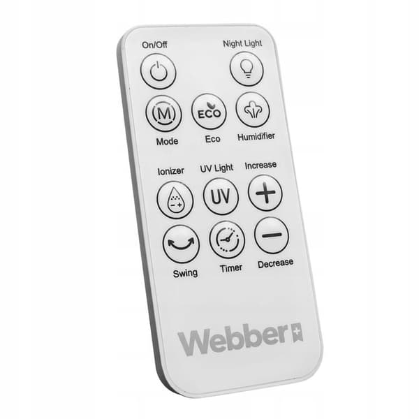 WEBBER WB1820 hvid blæser uden blade med luftfugter
