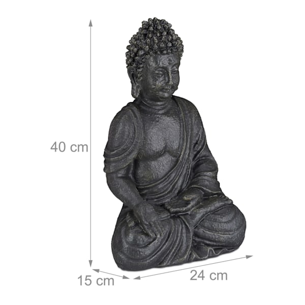 Siddende Buddha figur 40 cm