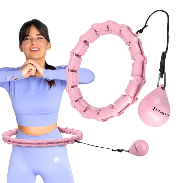 Viktad Hula Hoop, ljusrosa, konditionsträning