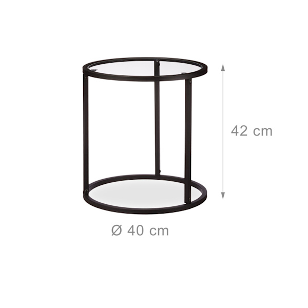 Glas sofabord sæt med 2 stk
