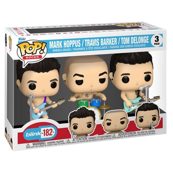 Blink 182 POP-pakke 3 figurer - samleobjekter til rockbandelegetøj