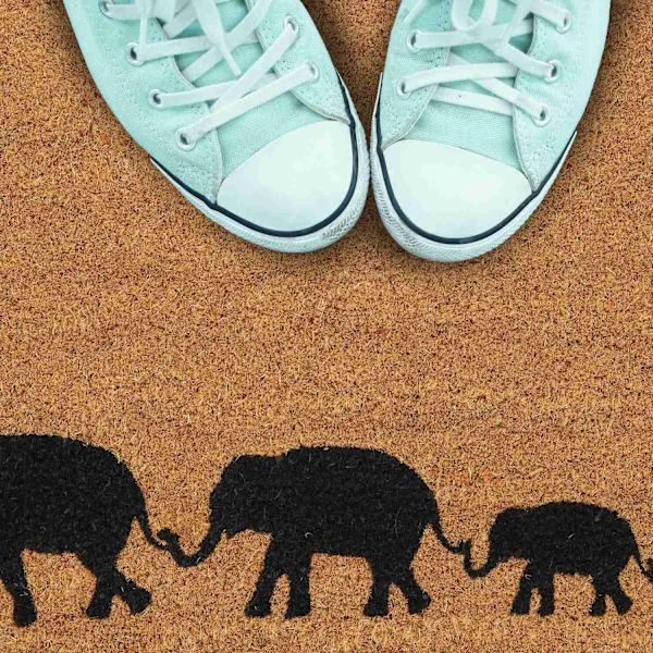 Dørmåtte i kokos Elephants