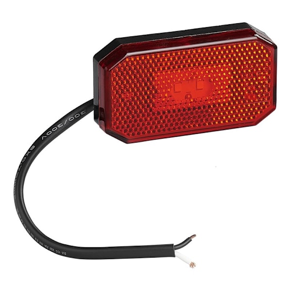 Baglygte 12/24V rød 80 x 44 mm LED