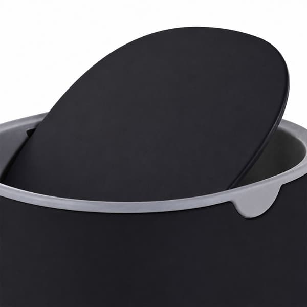 Mini bordspand med svinglåg, 1,5 l – sort