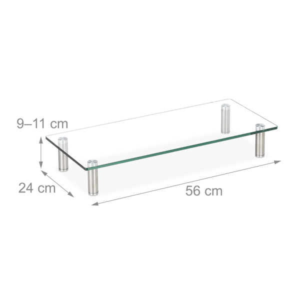 Skärmställ i glas