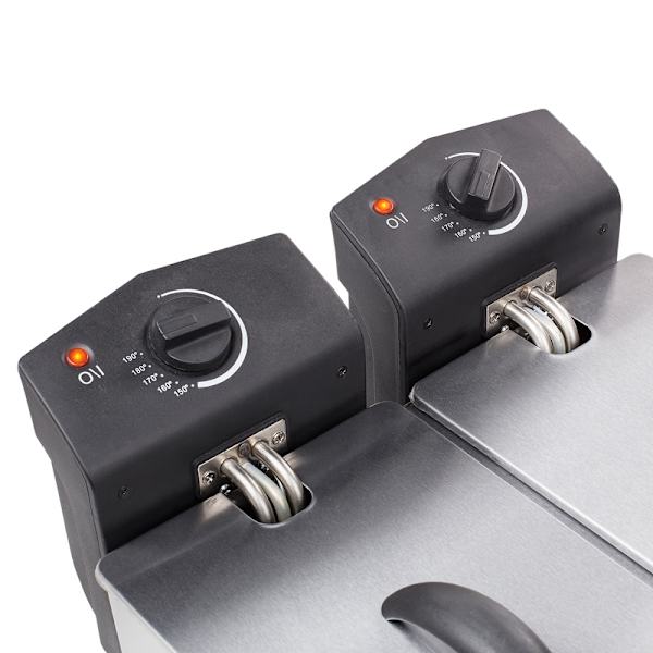 Rasvakeitin Double 2x3L 2x1800W ruostumaton