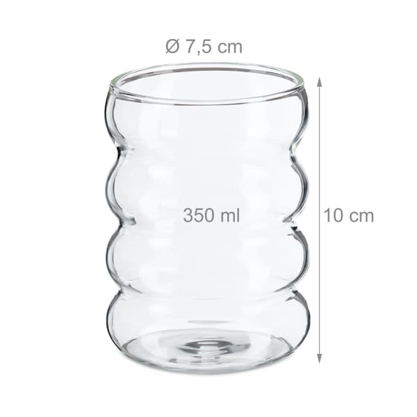 Dricksglas i vågform 4-pack