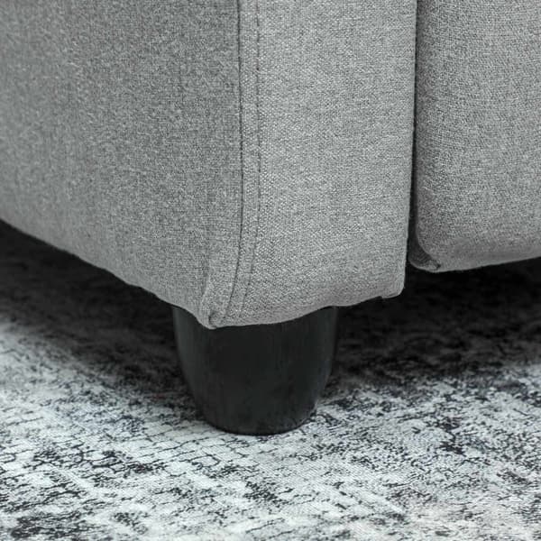 Hvilestol, justerbar 135°, hør-polyester, lysegrå