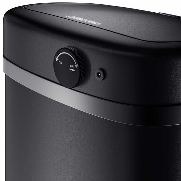 58L Sensorbeholder i rustfrit stål – Sort, automatisk låg, USB-drevet